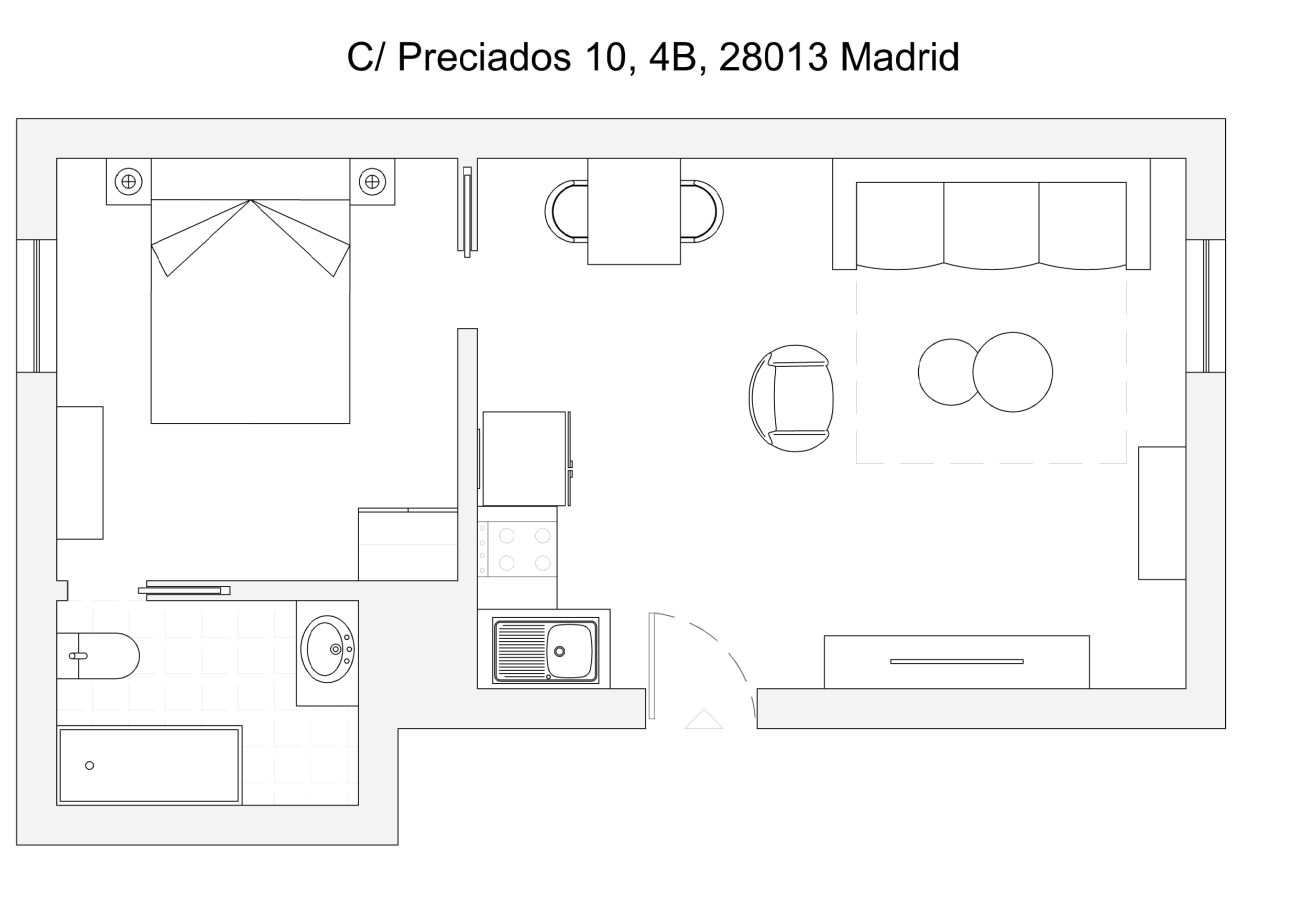 Apartamento en Madrid - Modern Madrid Downtown Puerta Del Sol M (PRE4B)