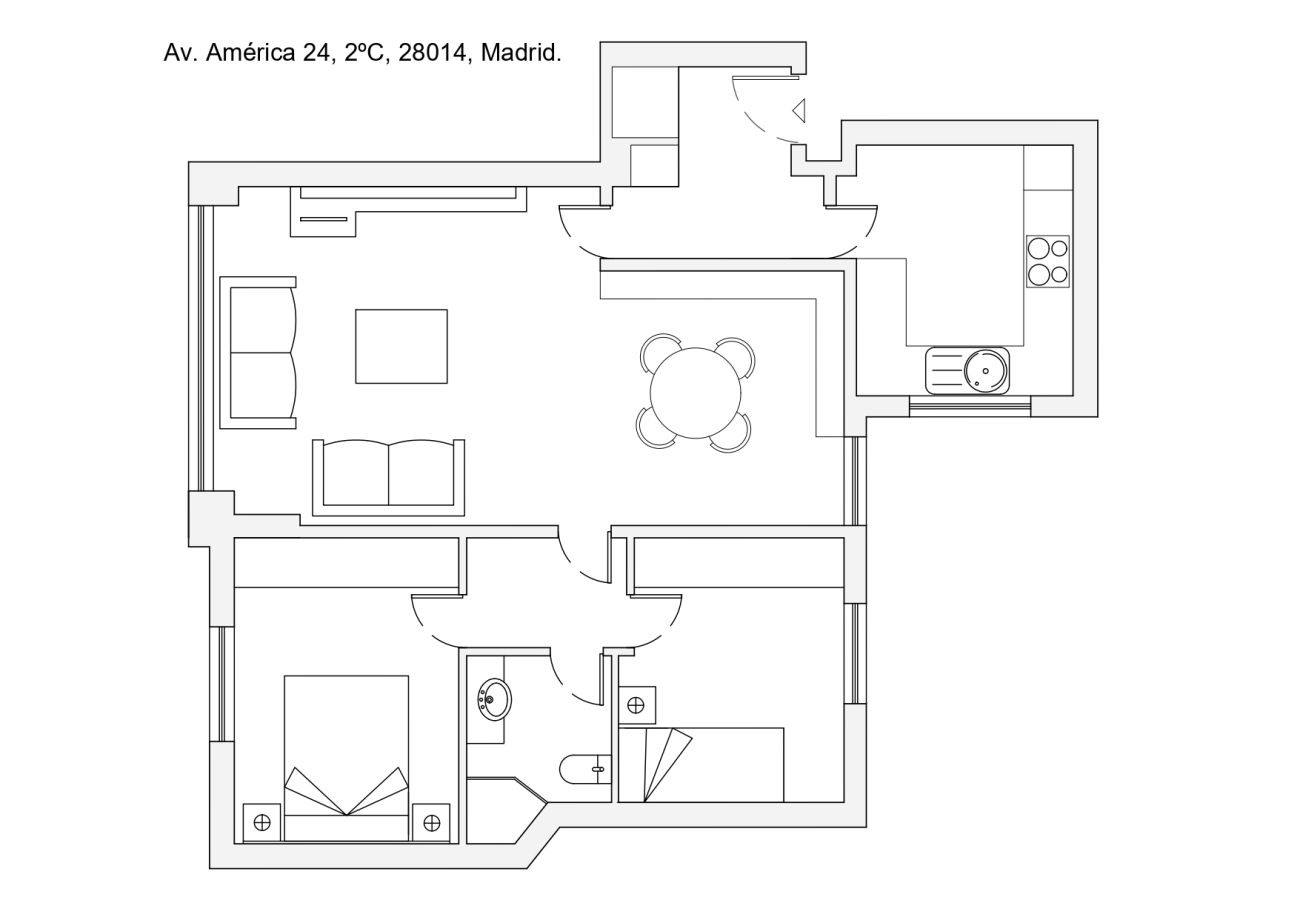 Apartamento en Madrid - Cozy Apartment Madrid. Bº SALAMANCA, IFEMA. AEROPUERTO. 2 ROOMS- 6 PAX - ELEVATOR