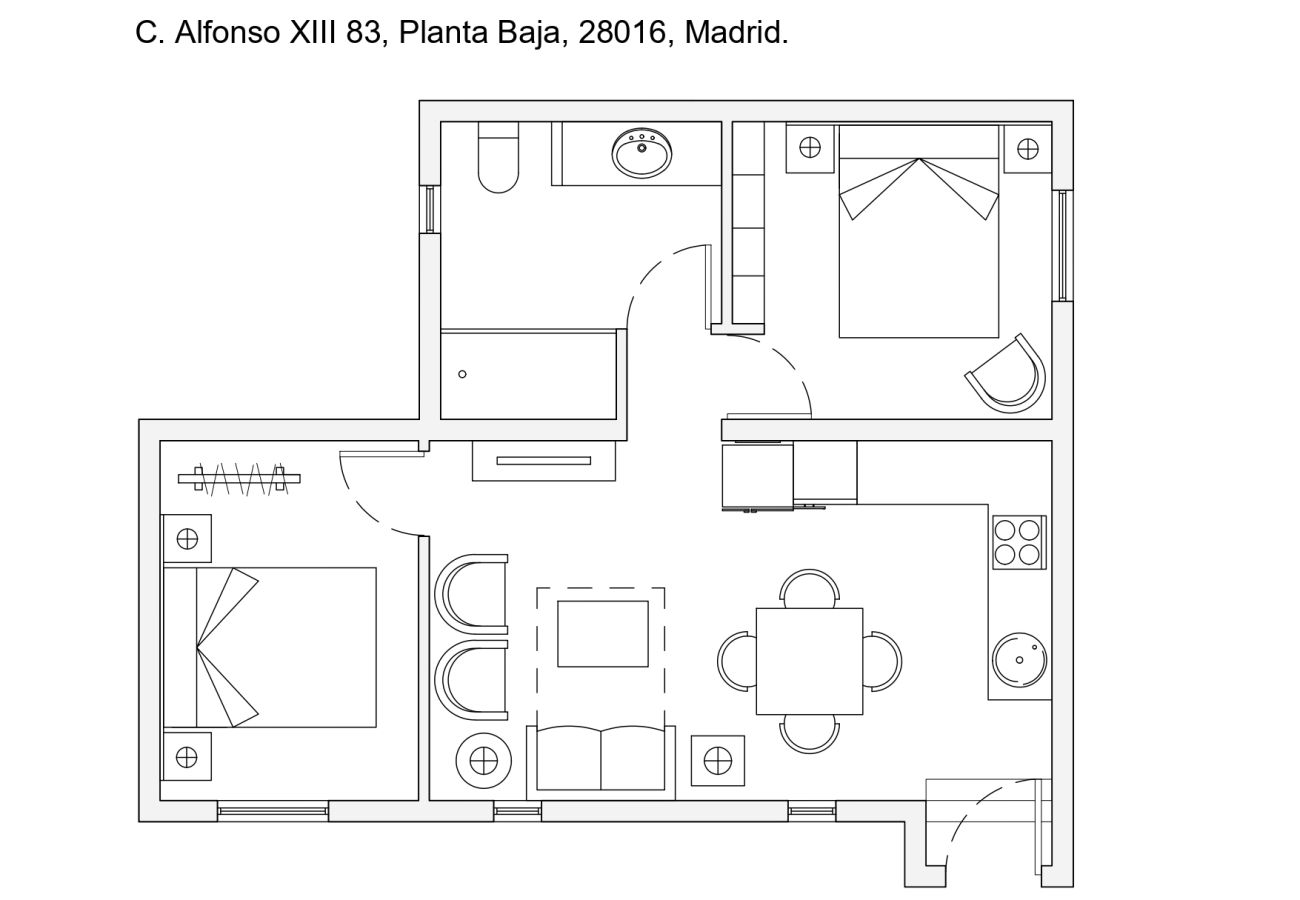 Apartamento en Madrid - GARDEN House Downtown MADRID CENTRO-IFEMA-AEROPUERTO. 2 ROOMS 6 PAX GARDEN