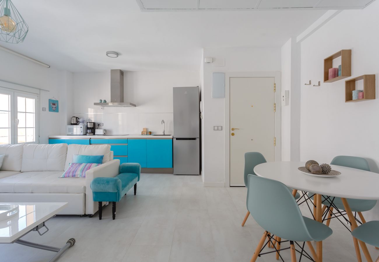 Apartamento en Cádiz - Apartamento con aire acondicionado a 400 m de la playa