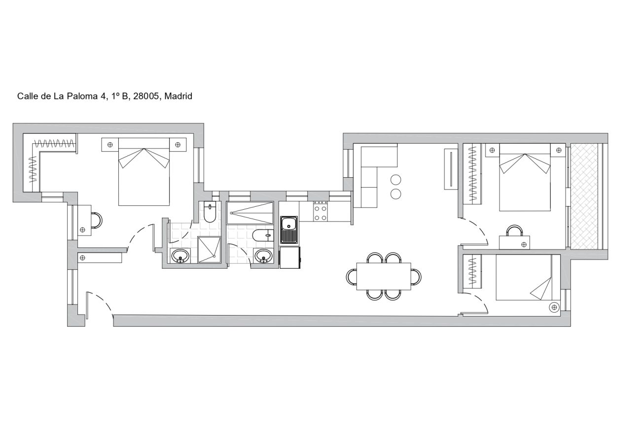 Apartamento en Madrid - M (PAL4) Amplia vivienda de tres dormitorios en La Latina