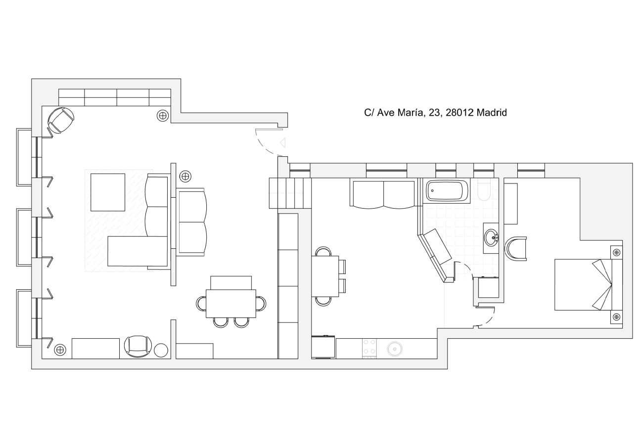 Apartamento en Madrid - Magnifica vivienda con balcones a pocos minutos del Centro de Madrid M (AMA23)