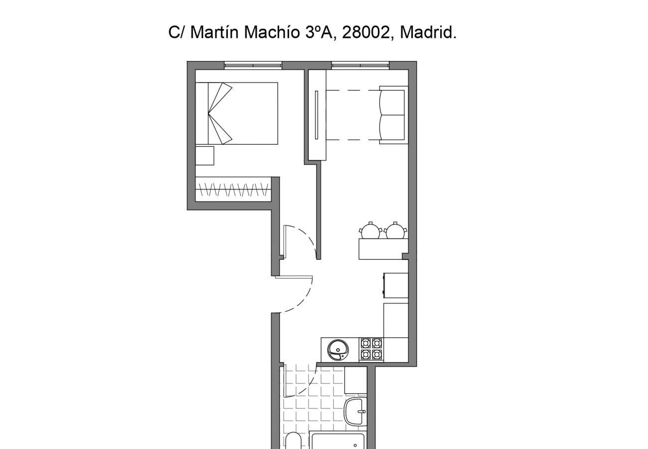 Apartamento en Madrid - Acogedor apartamento de un dormitorio en Chamartin 