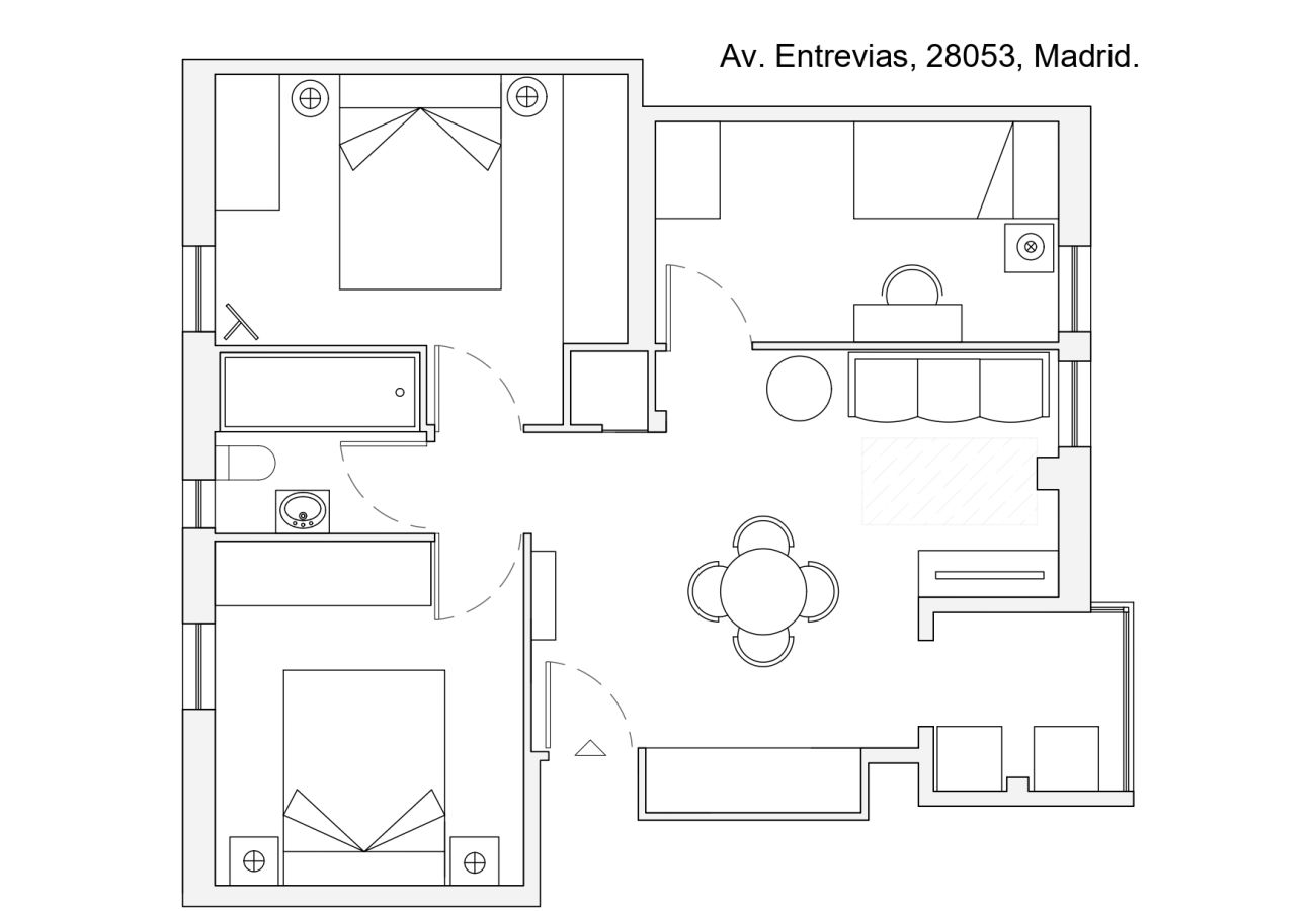 Apartamento en Madrid - Acogedor Piso en el Corazón de Vallecas: Ideal para Estancias Temporales