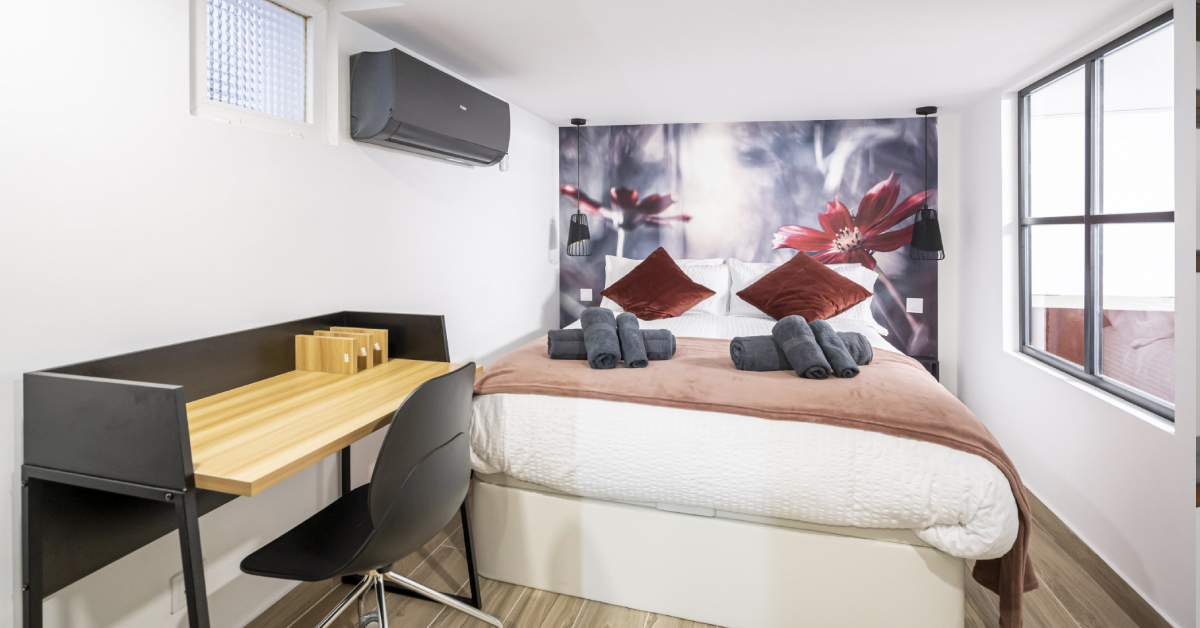 Dormitorio en un piso en Chamberí