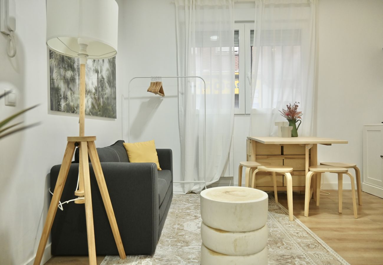 Studio in Madrid - Estudio Acogedor con Cama Doble y Sofá Cama Cerca de la Animada Avenida Albufera MPE35I