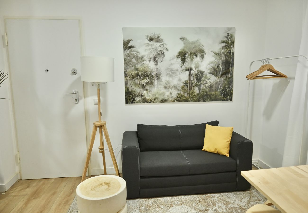 Studio in Madrid - Estudio Acogedor con Cama Doble y Sofá Cama Cerca de la Animada Avenida Albufera MPE35I