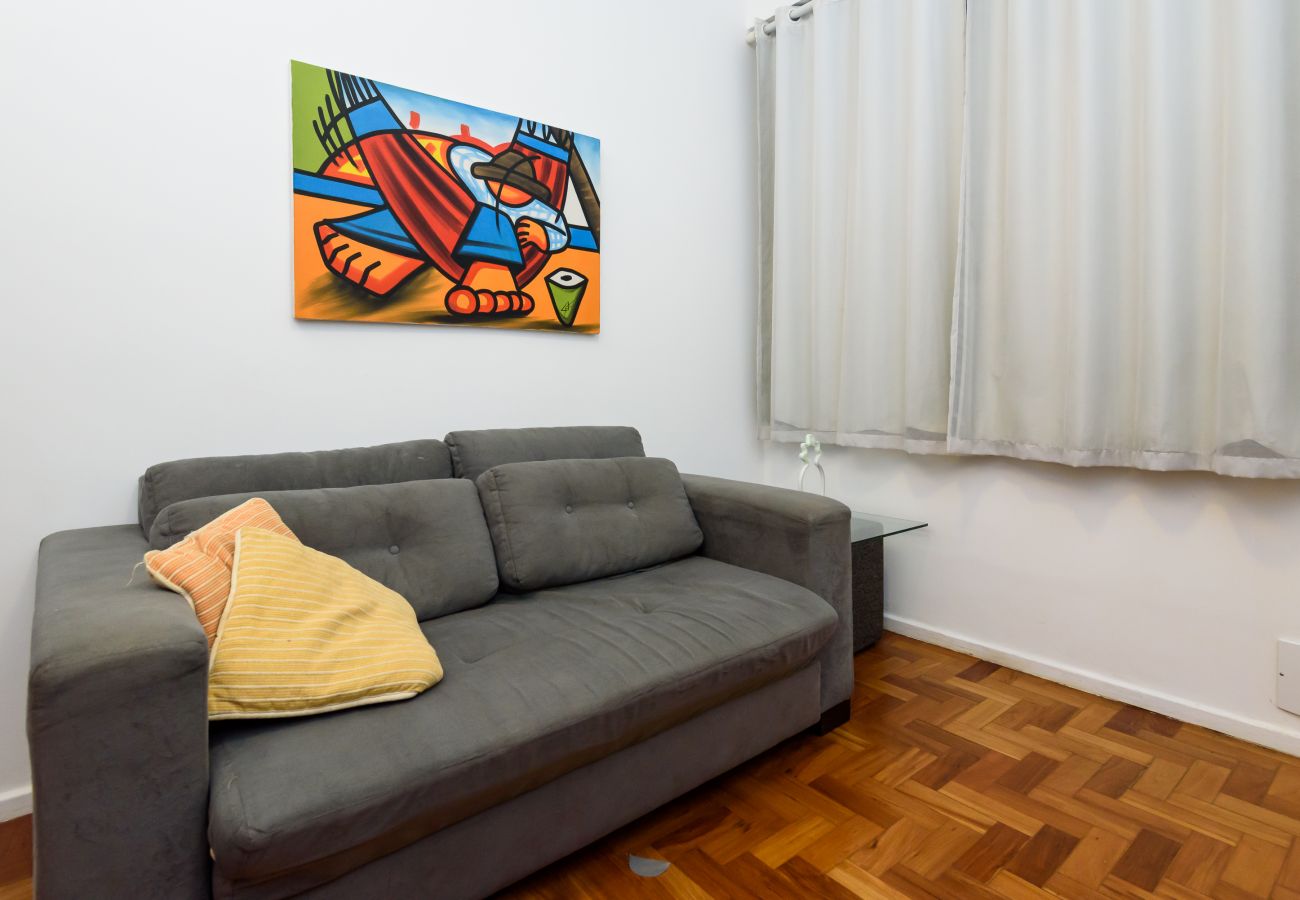 Appartement à Rio de Janeiro - Sossego em Copa | Vista arborizada | BR1009