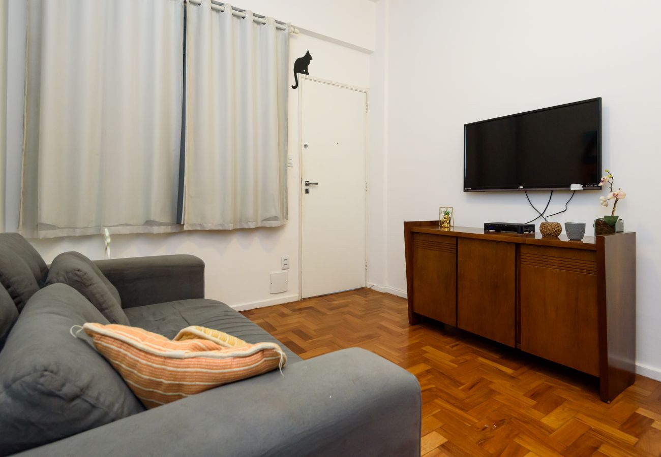 Appartement à Rio de Janeiro - Sossego em Copa | Vista arborizada | BR1009