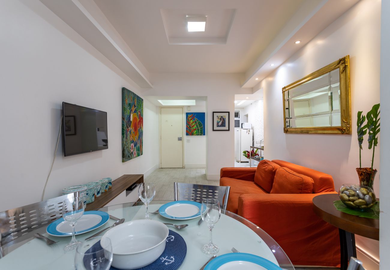 Appartement à Rio de Janeiro - Charme em Copacabana |Ampla sala de estar| A502 Z3